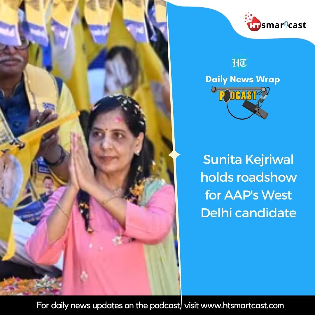 #TopNews today >Sunita Kejriwal holds roadshow for AAP's West Delhi candidate >Elon Musk makes surprise visit to Beijing; meets Premier Li Qiang >'Imprint of Muslim league': PM Modi says Congress manifesto a threat to SC/ST Listen to other top news htsmartcast.com/news-podcasts/…