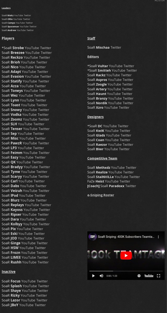 This SoaR roster was insane!