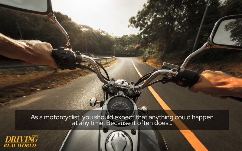 DrivingReal's tweet image. When you get on your bike, are you #readyforanything?  #motoryclistsafety