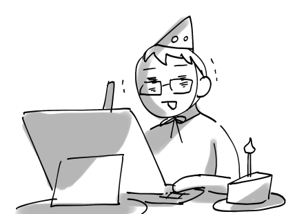 생일에도 열심히 일하고 있습니다 