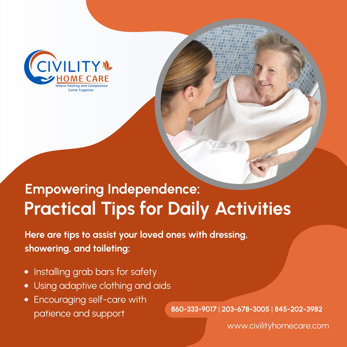 Empower individuals with independence in daily activities with these practical tips and supportive measures. 

#DanburyCT #HomeCareAndMedicalSupplies #EmpoweringIndependence #AssistedLivingTips #SupportiveMeasures