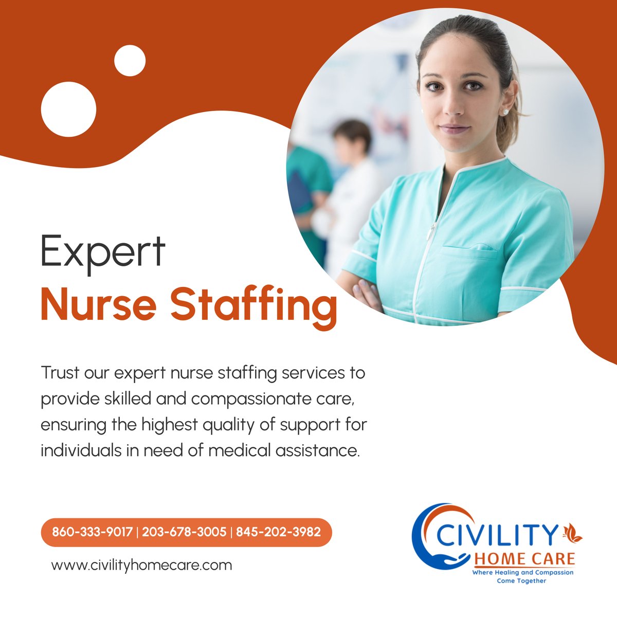 Empower your health journey with our expert nurse staffing services, delivering compassionate care tailored to your unique needs. 

#BrewsterNY #HomeCareAndMedicalSupplies #NurseStaffing #SkilledNurses #ExpertCare