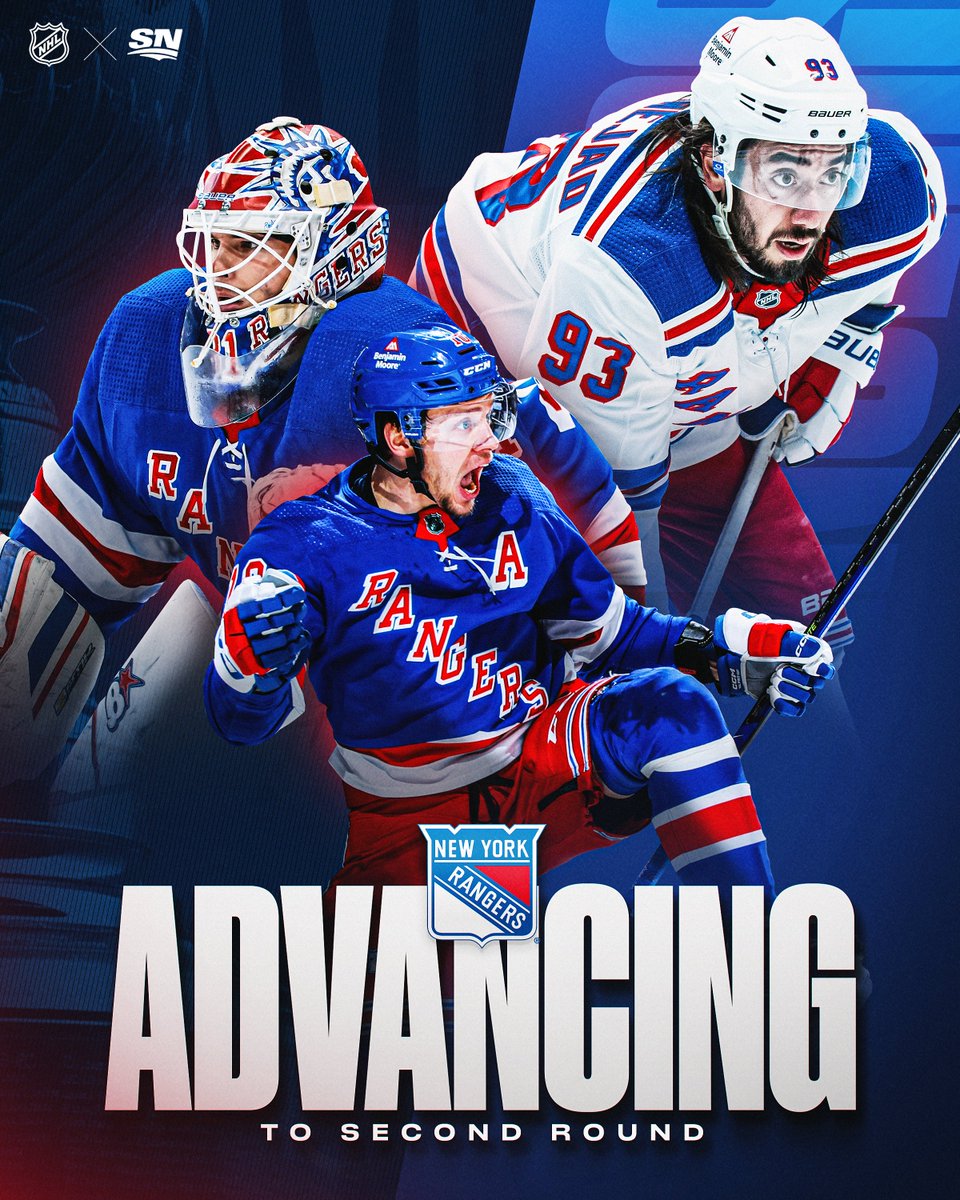 BREAK OUT THE BROOMS! 🧹

The <a href="/NYRangers/">New York Rangers</a> are moving on to Round Two.