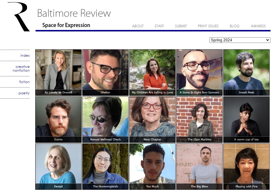 BaltimoreEditor's tweet image. Our spring 2024 issue is live. A huge thanks to everyone who made this issue possible! baltimorereview.org