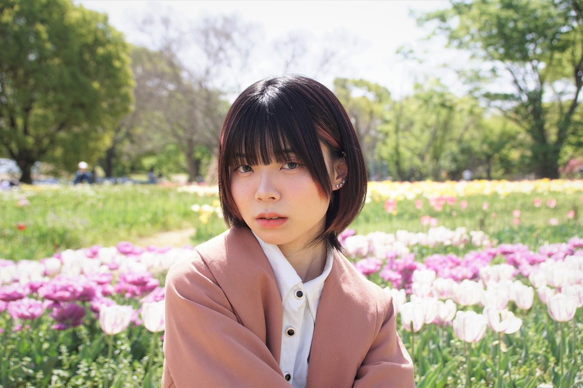 万博記念公園にて
モデル：ななえさん(@nanae_sheeba)
#ネモフィラ　
#チューリップ