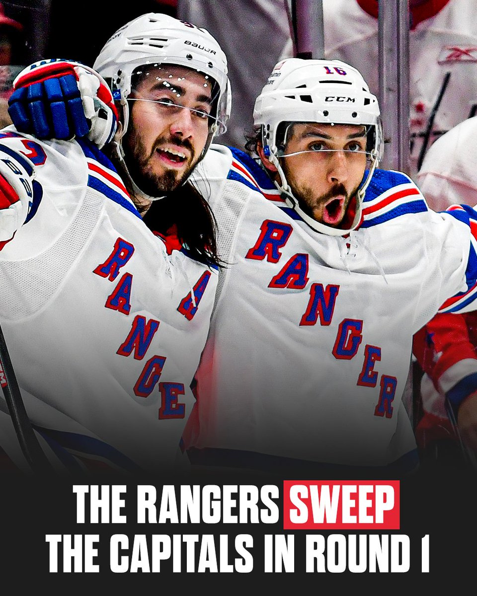 The Blueshirts are first to advance in the Stanley Cup playoffs! 🗽
