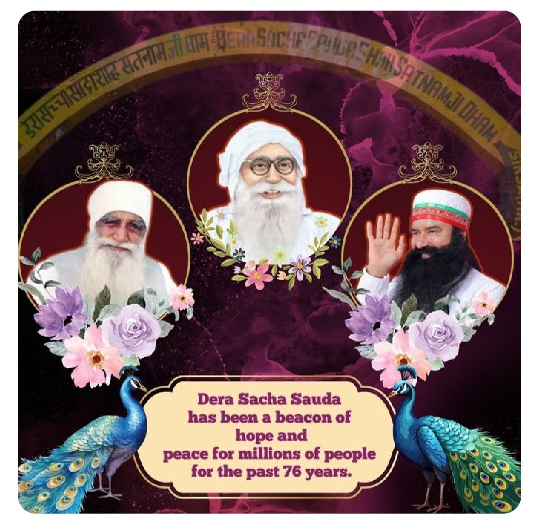 The historic day which marked a new chapter in the history of mankind, 29th April 1948, when this spiritual college Dera Sacha Sauda came into existence and changed the lives of millions across the world.
#1DayToFoundationDay

Saint Dr MSG Insan