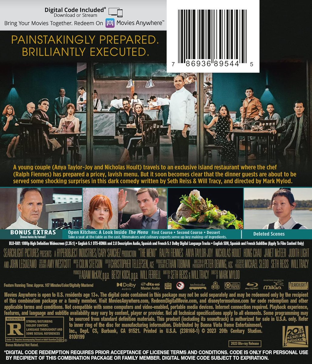 #COBRAdeals--
#LimitedTimeDeal THE MENU Blu-ray, $15.6 - amzn.to/4djJFQM