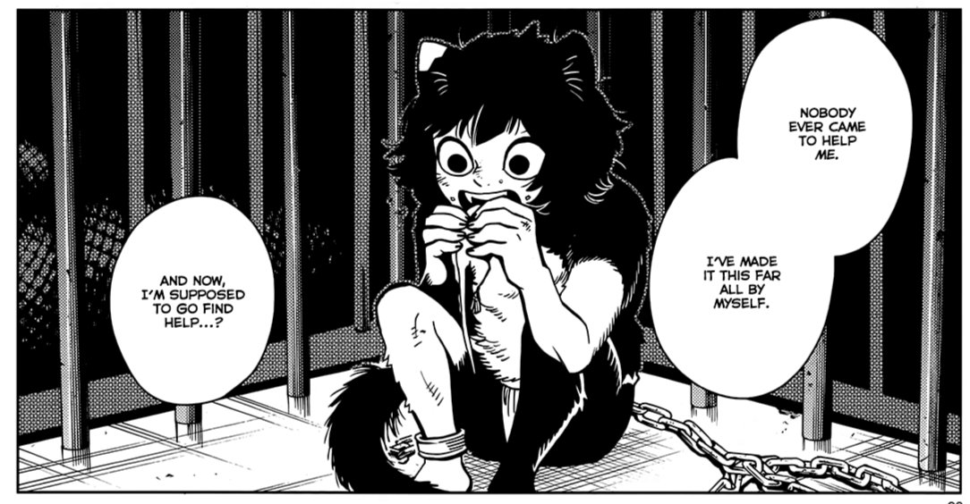 when i first read this chapter i was like "haha did she eat them before" and then later in the chapter i went "oh she did eat them before :((("

#dungeonmeshispoilers izutsumi 