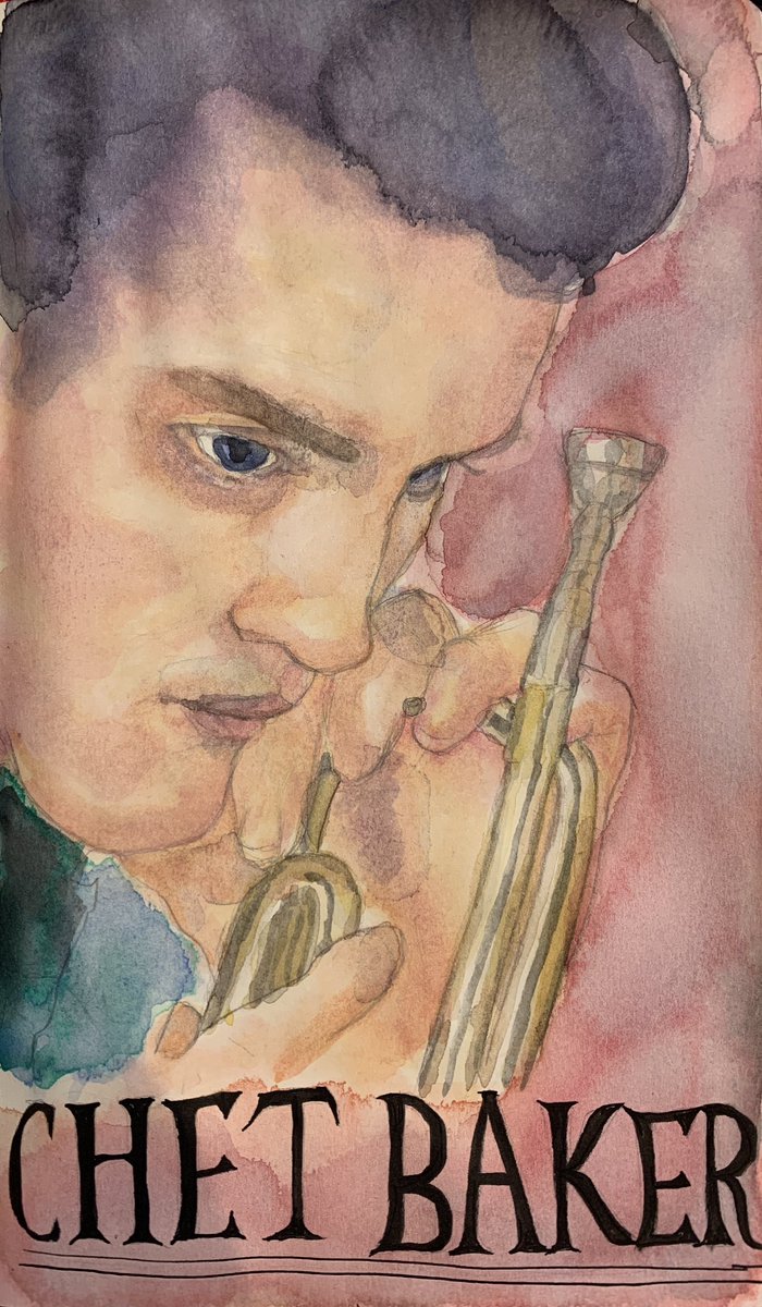 #chetbaker #trumpet #watercolor