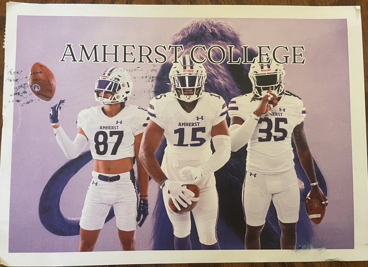 Major thanks to Coach @MGatewood33  and the @AmherstCollFB staff for the hand written note!! I’ve really enjoyed getting to know you and learning about  @AmherstCollege!!

#CRANKIT