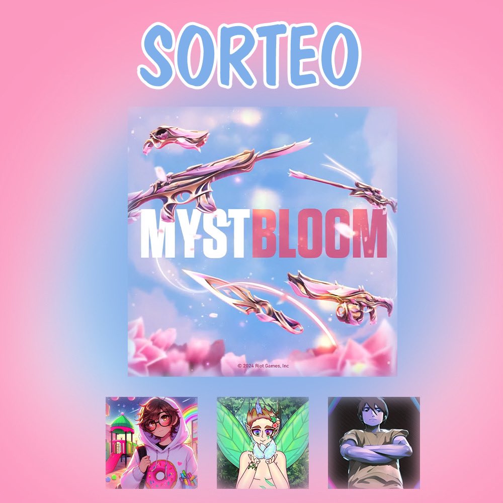 iYosefCrazy's tweet photo. 🌸 SORTEO DE x1 MYSTBLOOM BLUNDE🌸

🌸 Like &amp; RT 

🌸 Seguir a @Ch4v4021, @FervanKnight y @iYosefCrazy 

🌸 Etiquetar a 2 amig@s

🌸 Tener Paypal 

‼️ El ganador se dará a conocer el día 25 de Mayo ‼️ | #VALORANT 

🖼️: @_SorrowSoul_ https://t.co/Y1io5Tu441