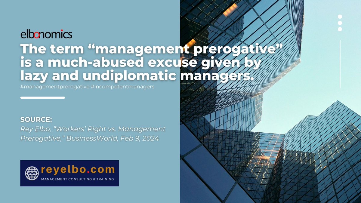 Apr 29, 2024 | Marvelous Monday
#managementprerogative #diplomacy #employeerelations
When an employee asks for a policy clarification, managers should not jump away by declaring it as a prerogative. Instead, explain the rationale behind such policy.