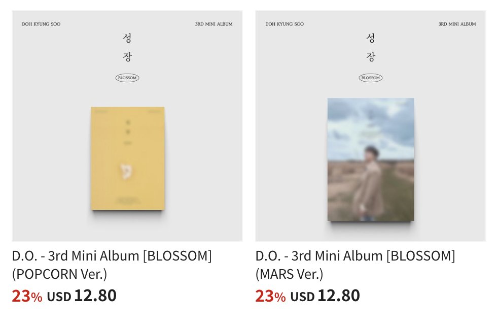 [INFO] Ktown4u discount link for Doh Kyungsoo's 3rd Mini Album 'BLOSSOM' is available! Pre-order link 👇 🔗 ktown4u.com/eventsub?eve_n… #DO #디오 #EXO #엑소 @weareoneEXO @companysoosoo_