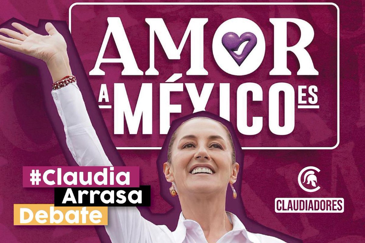 cesarf_galvez's tweet photo. Amor con amor se paga y en todo México 

#ClaudiaArrasaDebate

#ClaudiaPresidenta
#ClaudiaGanaDebate 
#Claudiadores https://t.co/lPM1PXTcc1