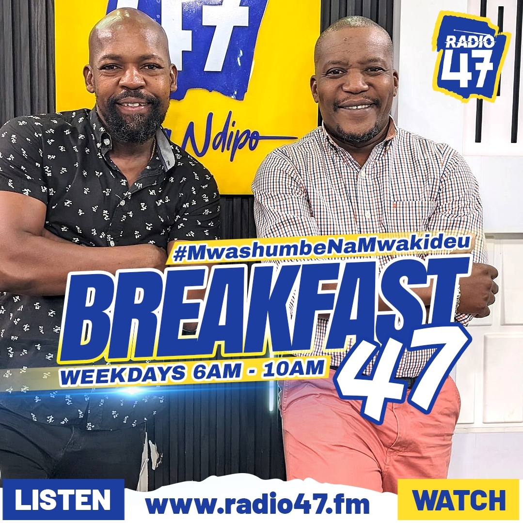 Good morning, welcome to the number-one morning show Breakfast 47 with the Big Big Boyz of Radio #MwashumbeNaMwakideu. #HapaNdipo @CaptMwashumbe @Alex_Mwakideu