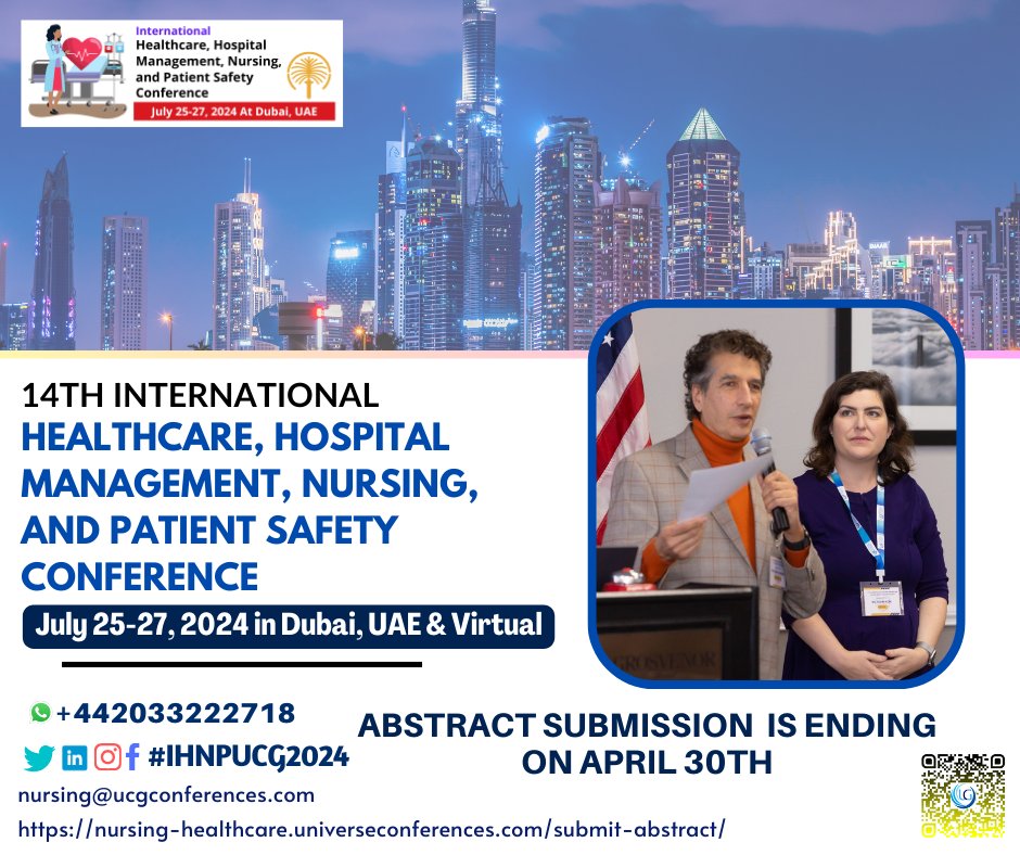 Send in your research papers, abstracts, presentations, case studies. The #14IHNPUCG in Holiday Inn Dubai, UAE & Virtual, from July 25–27, 2024, is now accepting submissions
Submit here: …ng-healthcare.universeconferences.com/submit-abstrac…

#NursingInnovation #NursingCommunity #NursingExcellence #NursingCare