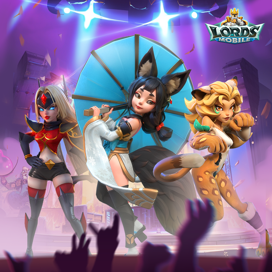 What songs would like you like to see this beautiful trio perform? 🎤🪩

#lordsmobile