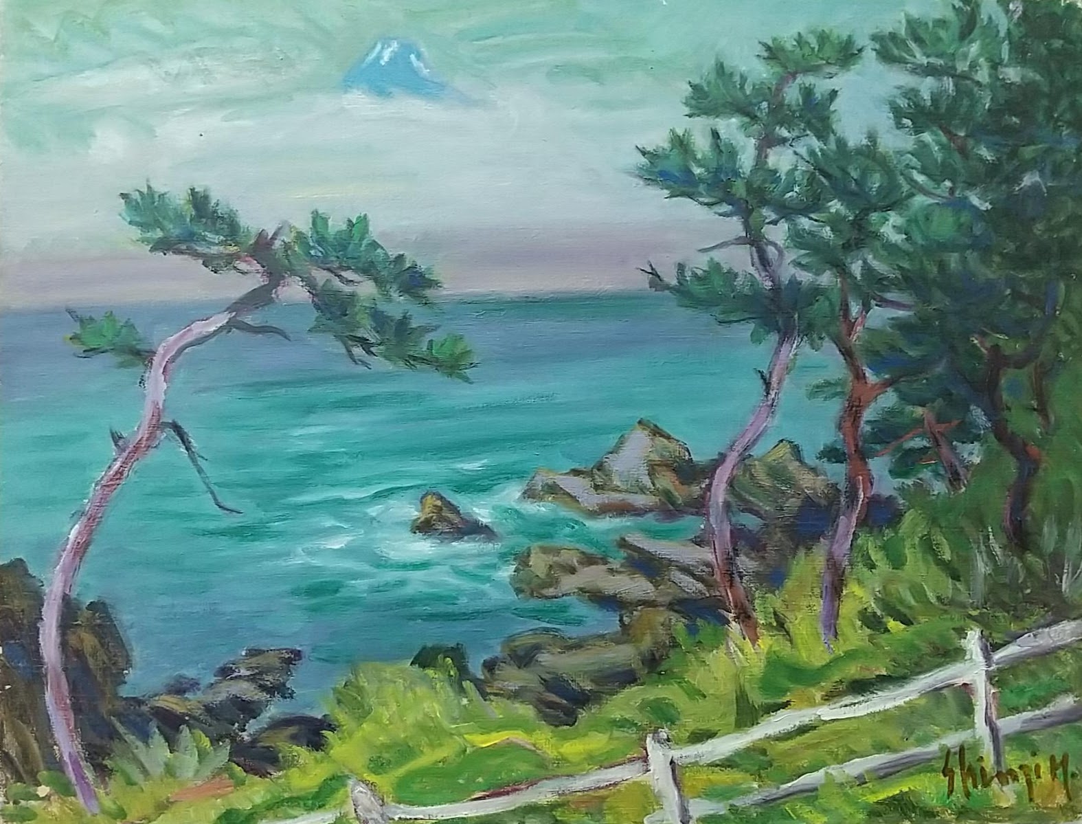 F8 「春雪北山崎」絵画 油絵 油彩画 風景画 アート F8 「春雪北山崎」絵画 油絵 油彩画 風景画 アート