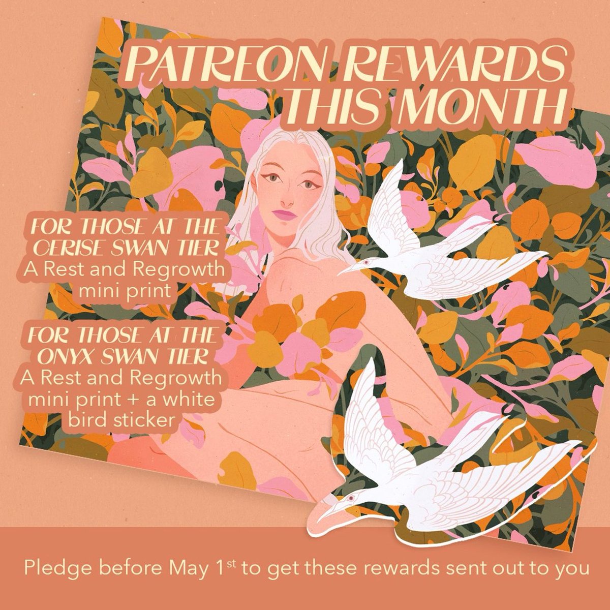 Last few days to get this month's physical rewards at my Patreon!🧡 There has been a lot of talk about supporting artists during these weird times lately and Patreon is the most direct way to help creatives. If you like my work + want to learn more patreon.com/samanthamash