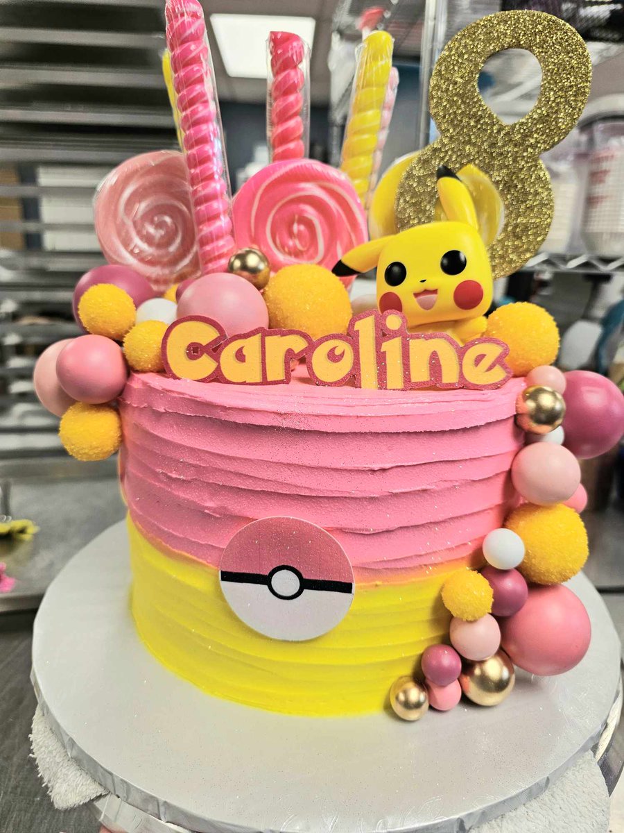 I forgot to post this cake we did yesterday.
'My daughter really likes Pikachu but can we make it pink instead of red?' We got you boo.

#SugarMommaConfections
#BakeryLife
#ShopLocal