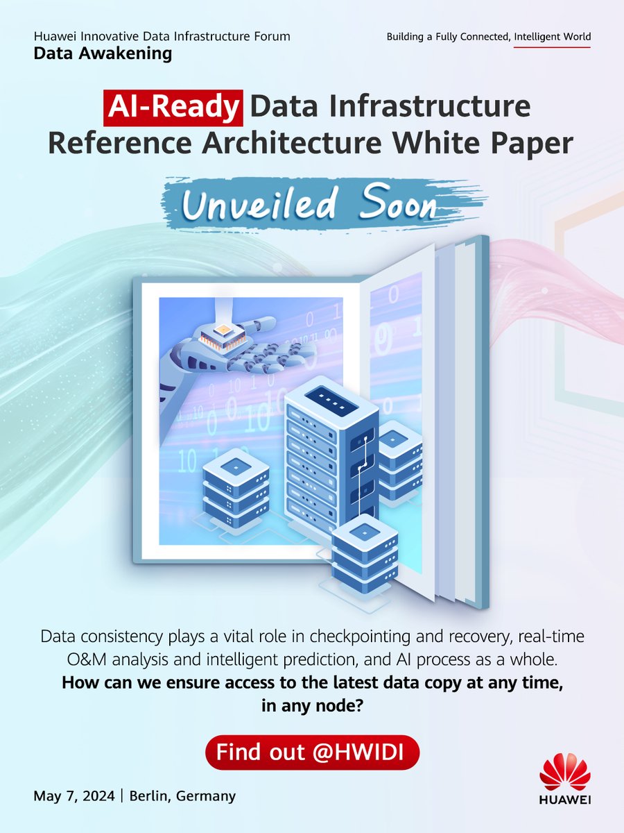 Consistency begets efficiency. Do you need full-process #AI acceleration for AI cluster expansion? Register for #HWIDI to boost your AI-ready data infrastructure: bit.ly/4aiNjb0 #HuaweiStorage #DataAwakening #datainfrastructure