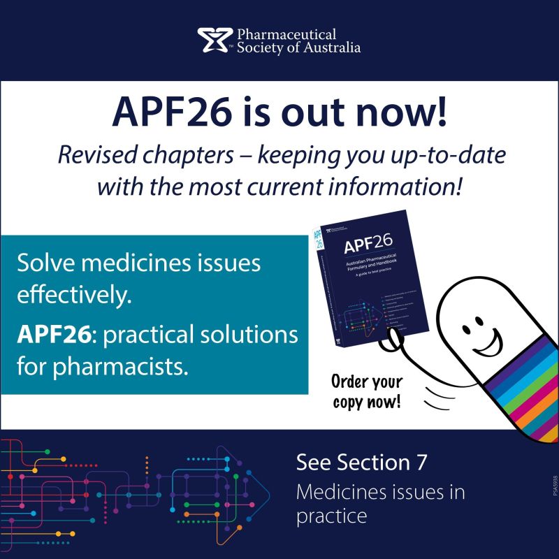 APF26 is out NOW!! Make better care your priority. APF26 section 7 covers Medicines issues in practice Grab your copy here: buff.ly/3uovVT0 @PSA_National