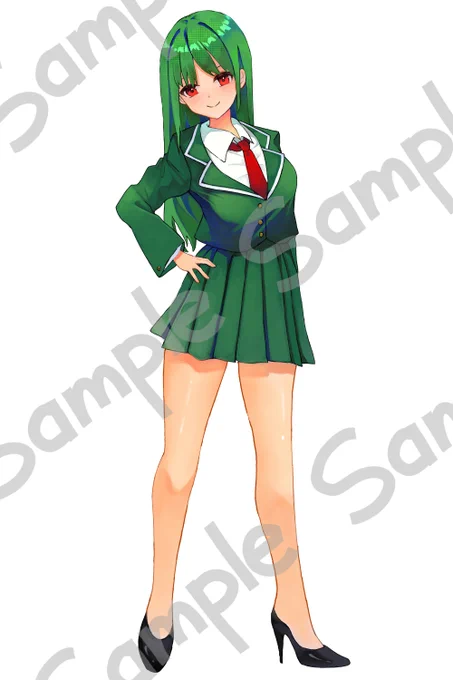 SKIMAにて、Kuwight様()のご依頼でオリジナルキャラクターの制服姿を描かせていただきました!