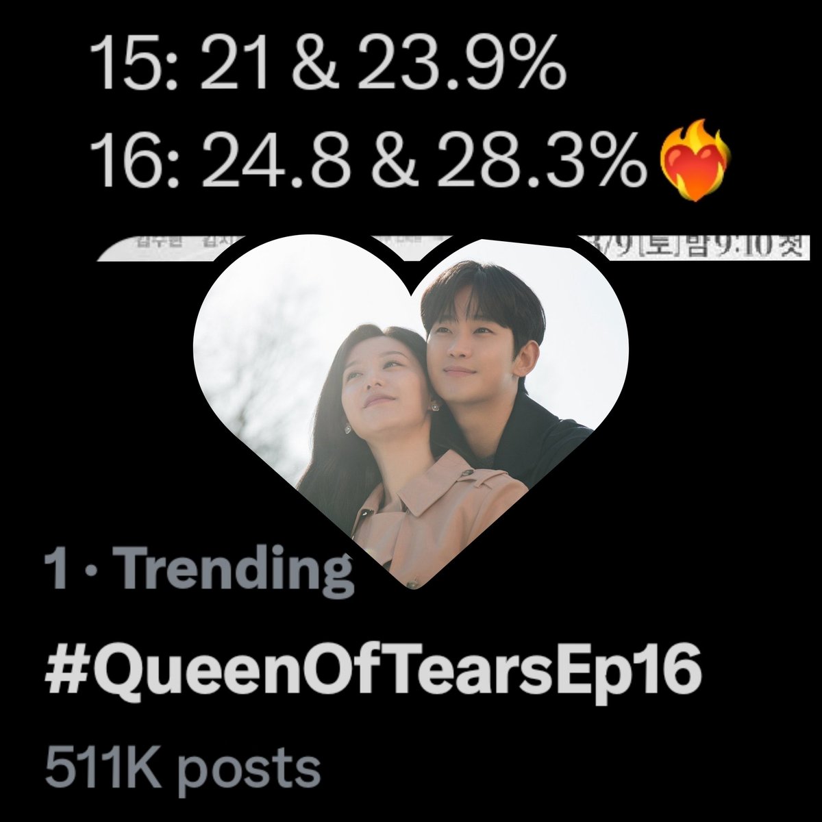 Congratulations #QueenOfTears Nation. We did it!! 👏👏🙇‍♀️🫶 #QueenOfTearsEp16 #KimJiWon #KimSooHyun