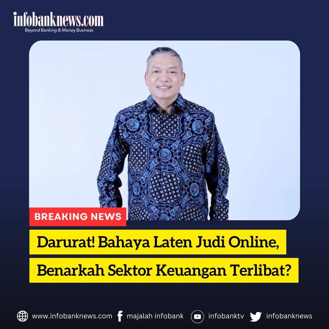 JUDI online di Indonesia sudah masuk kategori darurat. Efeknya tak hanya menjadi “candu”, tapi juga menyebabkan ekonomi rakyat jadi lesu

Selengkapnya: infobanknews.com/darurat-bahaya…
⁠
#infobank #bank #banking #perbankan #judi #judionline #ojk #ojkindonesia #Qris #PPATK