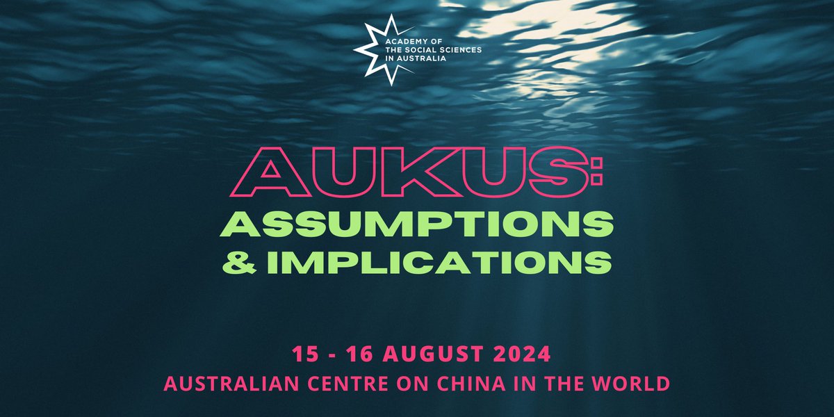 Since its 2022 launch, #AUKUS has shaped vital national security & international relations discussions. Join our symposium for expert insights on its political, legal, strategic & economic impacts 🔽 🗓️ 15-16 Aug 📍 Canberra 🎟️ Early bird until 31 May: socialsciences.org.au/events/aukus-a…