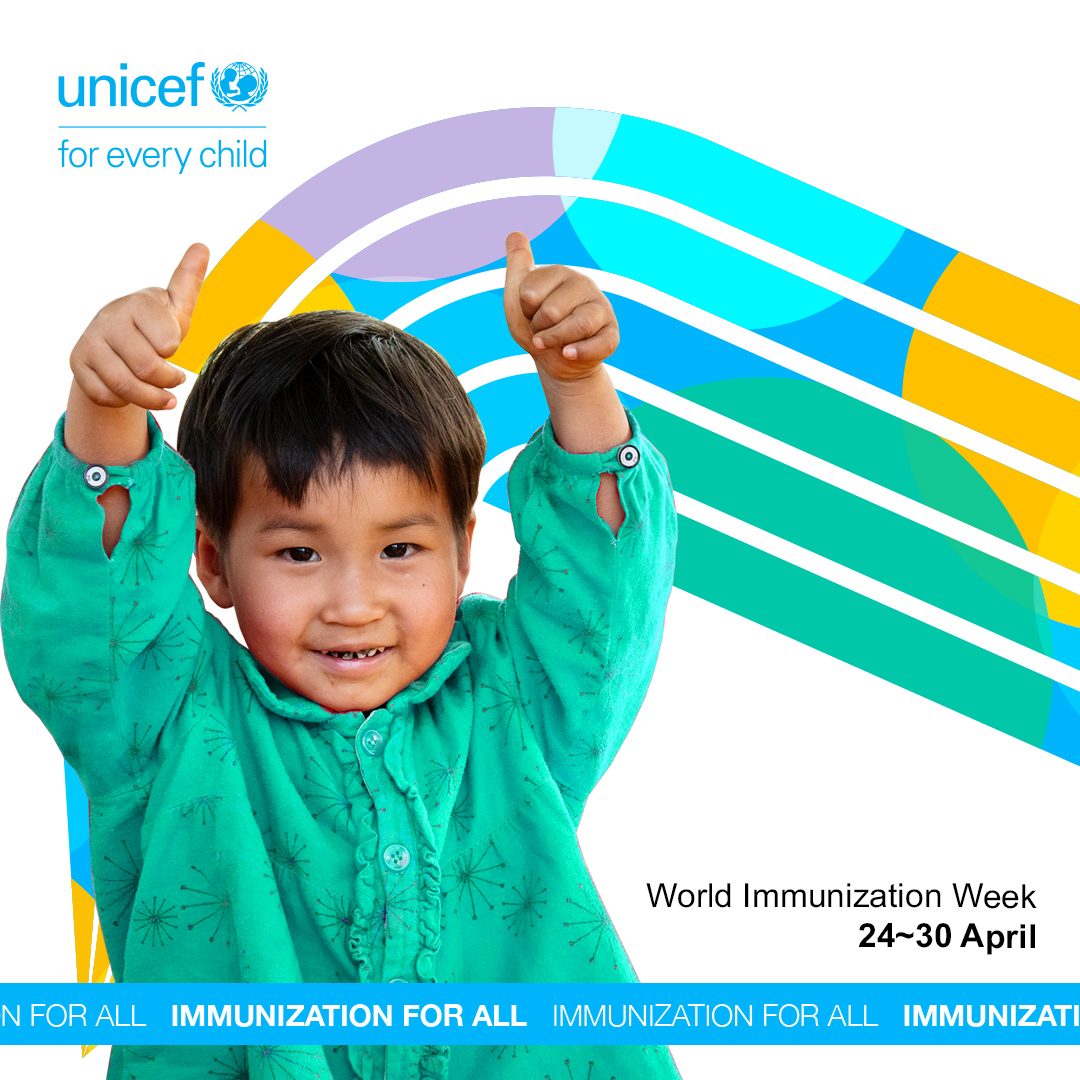 One vaccine missed is one risk too many! Being unvaccinated, or partially vaccinated, is not safe.  Let's ensure every dose counts - full immunization and on time! ⌚💉
World Immunization Week
24-30 April
#WorldImmunizationWeek #HumanlyPossible #ForEveryChild