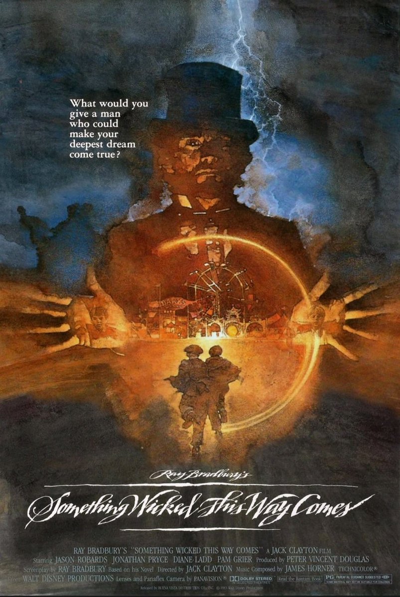 Something Wicked This Way Comes was released on April 29, 1983. #SomethingWickedThisWayComes #RayBradbury #horror #thriller #mystery #fantasy