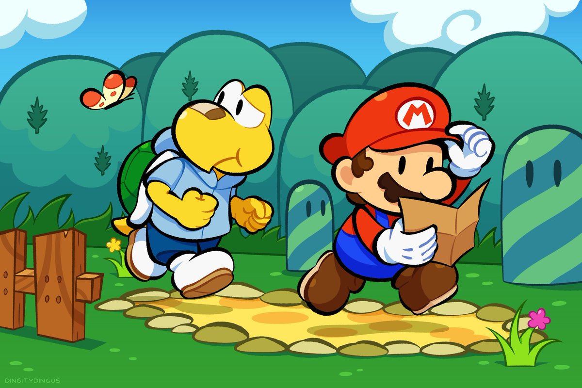 On their way to bully a dragon 🌻 #Mario #Nintendo #Fanart