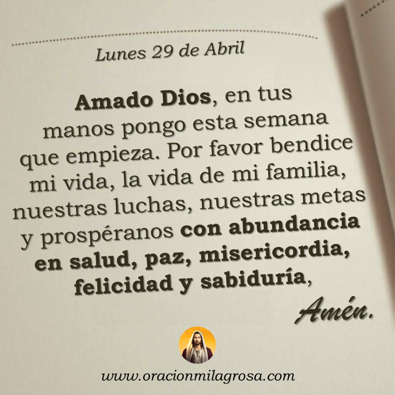 oracion_milagro's tweet photo. Oración para el lunes 29 de abril de 2024: https://t.co/pFs0Gpf1Zd