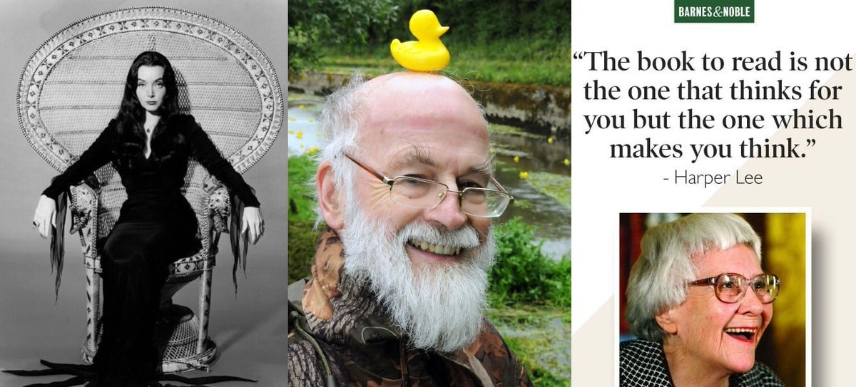 On their birthday, we remember and celebrate Carolyn Jones (28, 1930 – 1983), Sir Terry Pratchett OBE (1948 – 2015) and Harper Lee (1926 – 2016). 🎂❤️
#CarolynJones #TheAddamsFamily #MorticiaAddams #TerryPratchett #Discworld #TerryPratchettDay #HarperLee #ToKillAMockingbird #BOTD