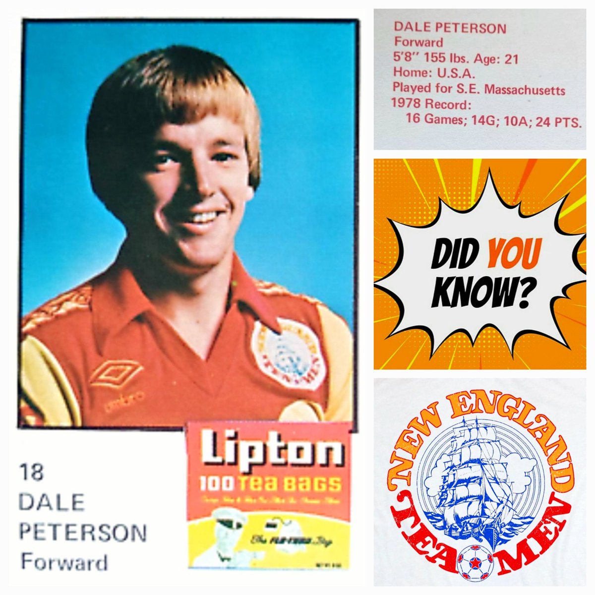 Long before he worked at THS as a SPED instructor and HC of girls varsity ⚽️, Dale Peterson played in the NASL for the local New England Tea Men. @tauntonhstigers @thstvstudio @ThsWebmaster