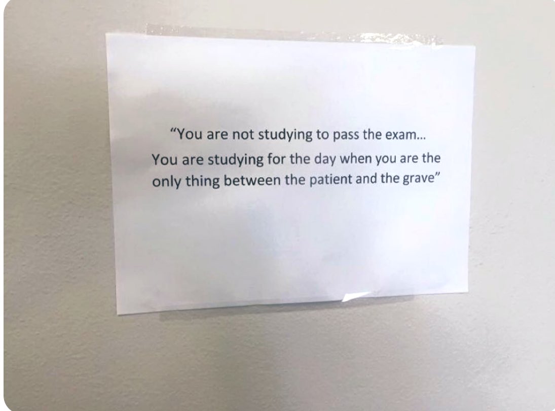 A reminder to med students here. This was my guiding principle during med school. #MedEd #MedTwitter