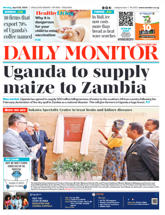 Uganda to supply maize to Zambia That and so much more in your Daily ...