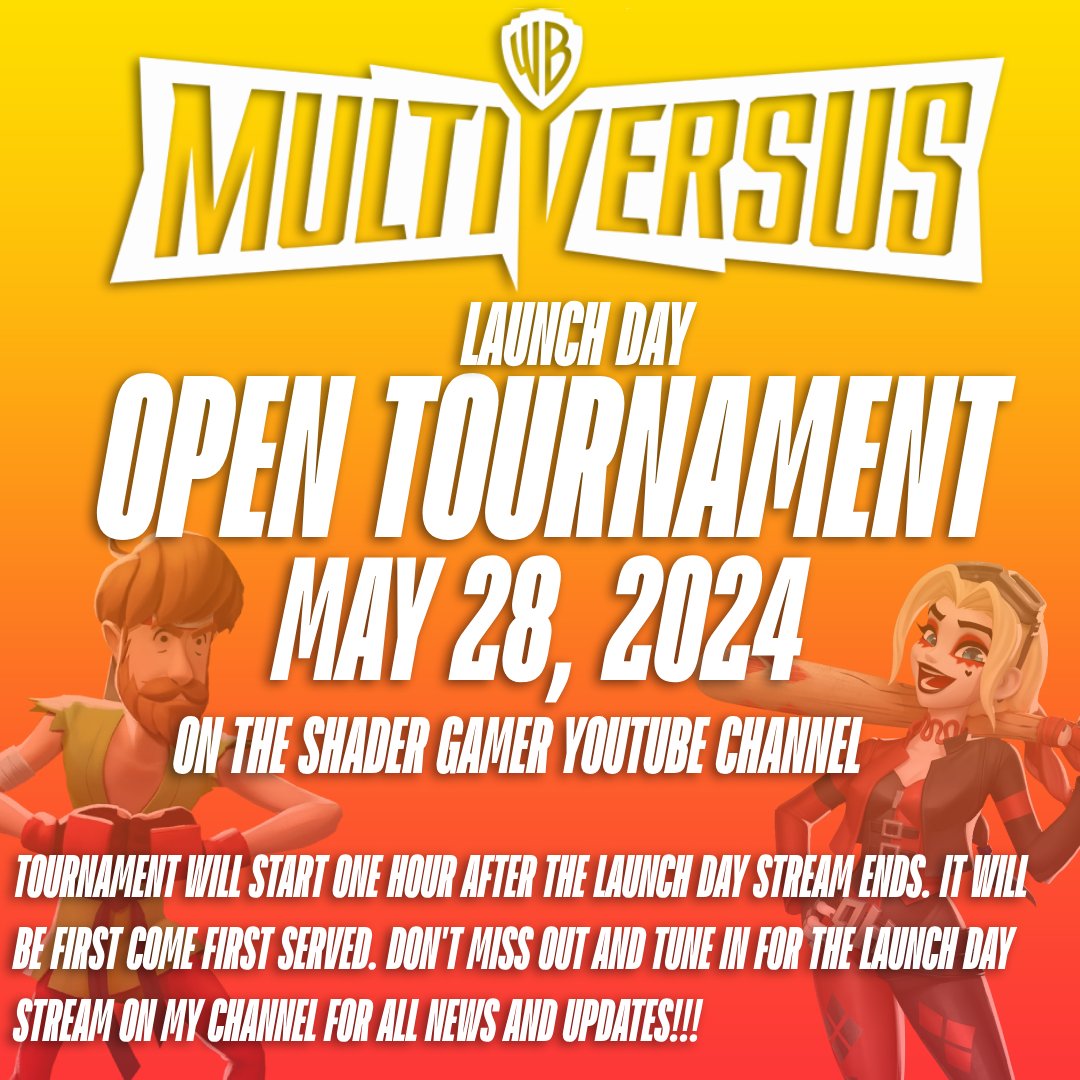 #Multiversus Community On Launch Day For The Game I Will Be Hosting An Open Tournament LIVE On My Channel After My Launch Day Stream! Post Your Subscribe Not To Miss Out!!! Spread The Word 🔥🔥🔥 Link To Channel: youtube.com/channel/UCsxwh…