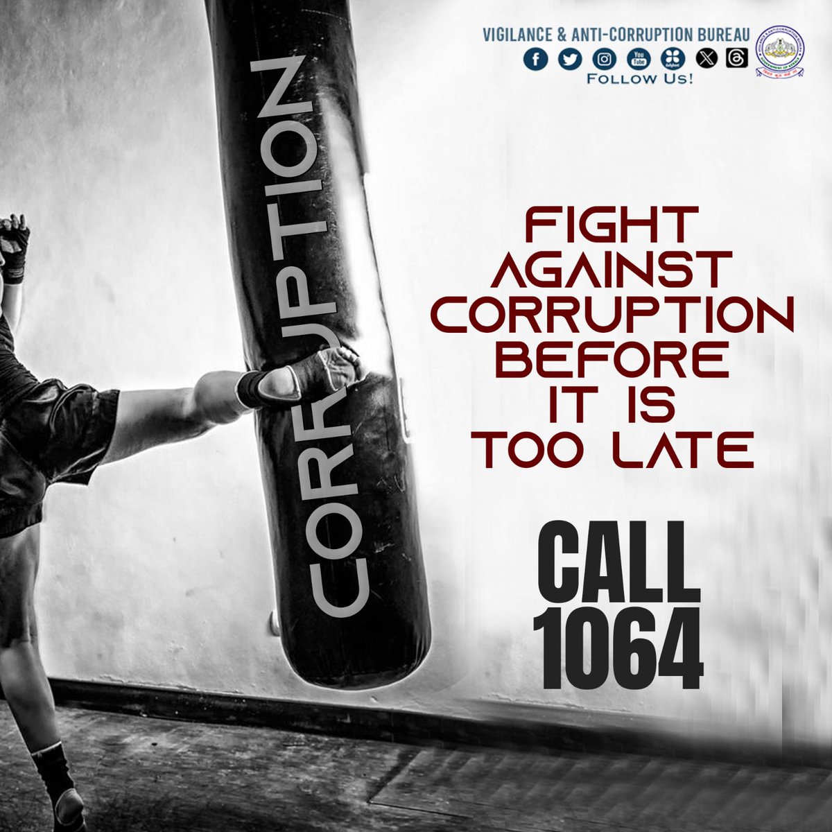 Corruption thrives in silence, but falls to vigilance! 💪 Let's pledge to always stay alert, report any signs of corruption, and uphold integrity in all facets of life. Together, we can build a brighter, corruption-free future! #StayVigilant #AntiCorruption