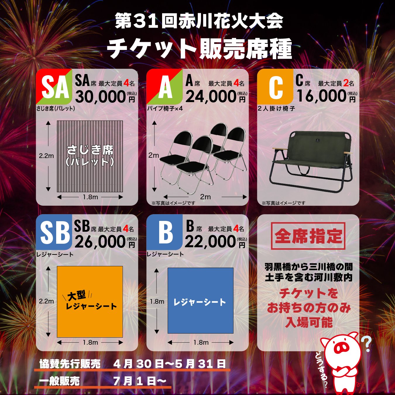 赤川 花火大会 チケット 山形 鶴岡