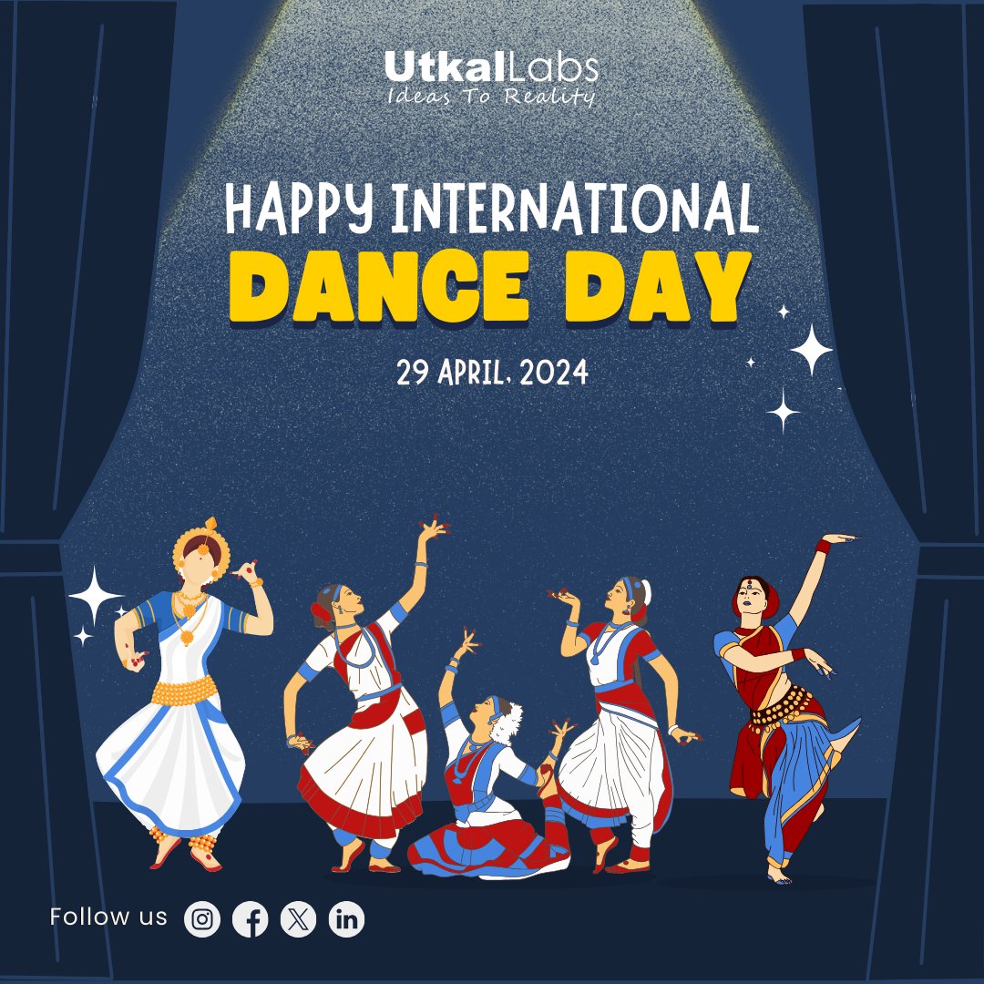 UtkalLabs's tweet photo. Happy International Dance Day! Let's groove, sway, and express ourselves through the beautiful art of dance. Dance knows no boundaries; it unites us all in rhythm and joy. #InternationalDanceDay #DanceCelebration #ExpressiveMoves #DanceUnity #LetTheMusicMoveYou https://t.co/eg6645htJS