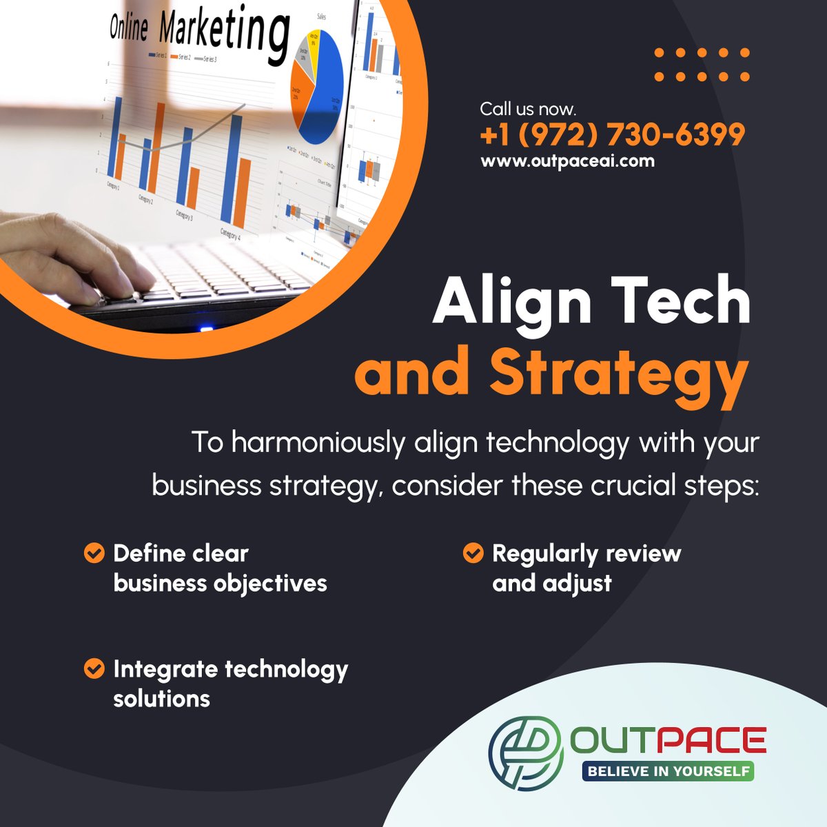 outpaceai's tweet image. Ensure your technology investments directly support your business goals. Start with clear objectives, integrate smartly, and adapt as needed. 
Make tech work for you! 
#IrvingTX #ITServiceAndITConsulting #TechAlignment