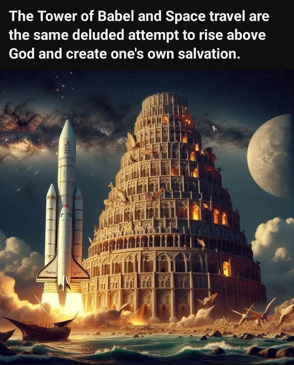 God destroyed the Tower of Babel because man tried reaching the heavens, and now he has no problem with NASA sending rockets into the heavens. Yeah, right. Nothing is getting through that firmament.