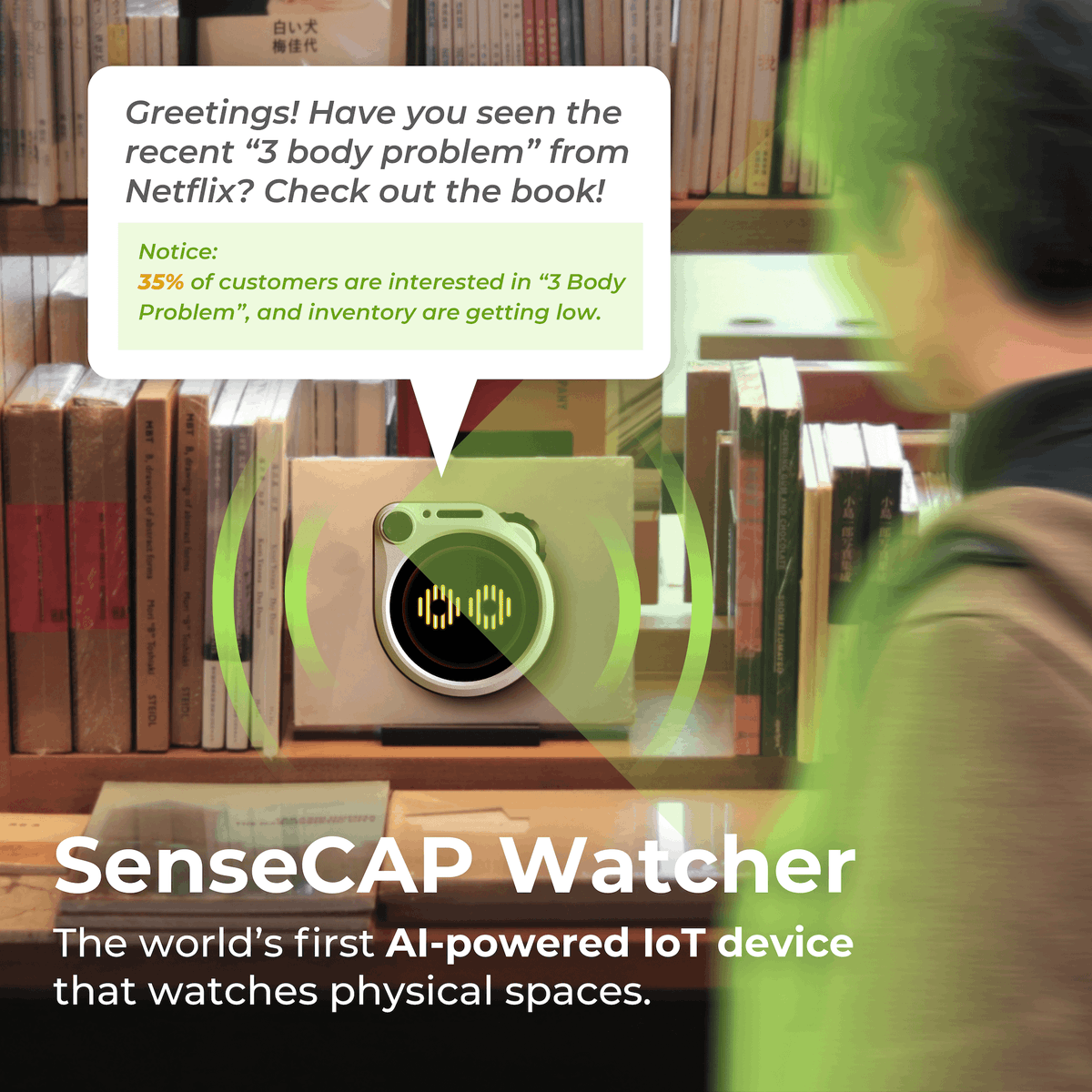 SenseCAP Watcher can identify and track targets of interest, interact with them, comprehend their behaviors and statuses, and spot noteworthy matters, send notices. Here are some examples of what it can do. 
Know more👉 seeedstudio.com/watcher