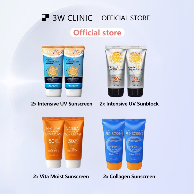Ada empat jenis 3W Clinic sunscreen/sunblock tapi tak tahu which one yang sesuai dengan kulit korang?