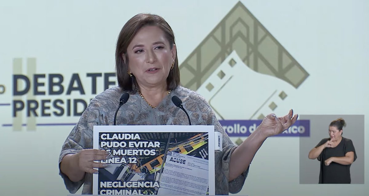 'Se te cayó un colegio porque no aplicaste la Protección Civil, se te cayó el Metro por falta de mantenimiento, se te cayó el Tren interurbano porque contrataste a una empresa patito, tú no vas a ser presidenta, se te caería el país'. Gálvez a Sheinbaum bit.ly/3xQSotc