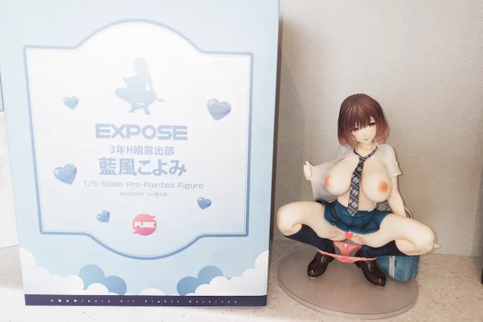 【フィギュア紹介】PUREさま()より『3年H組 露出部 藍風こよみ』のサンプル届きましたので早速撮影しました!とにかく顔めっちゃ可愛い…おぱいエロすぎ… 
