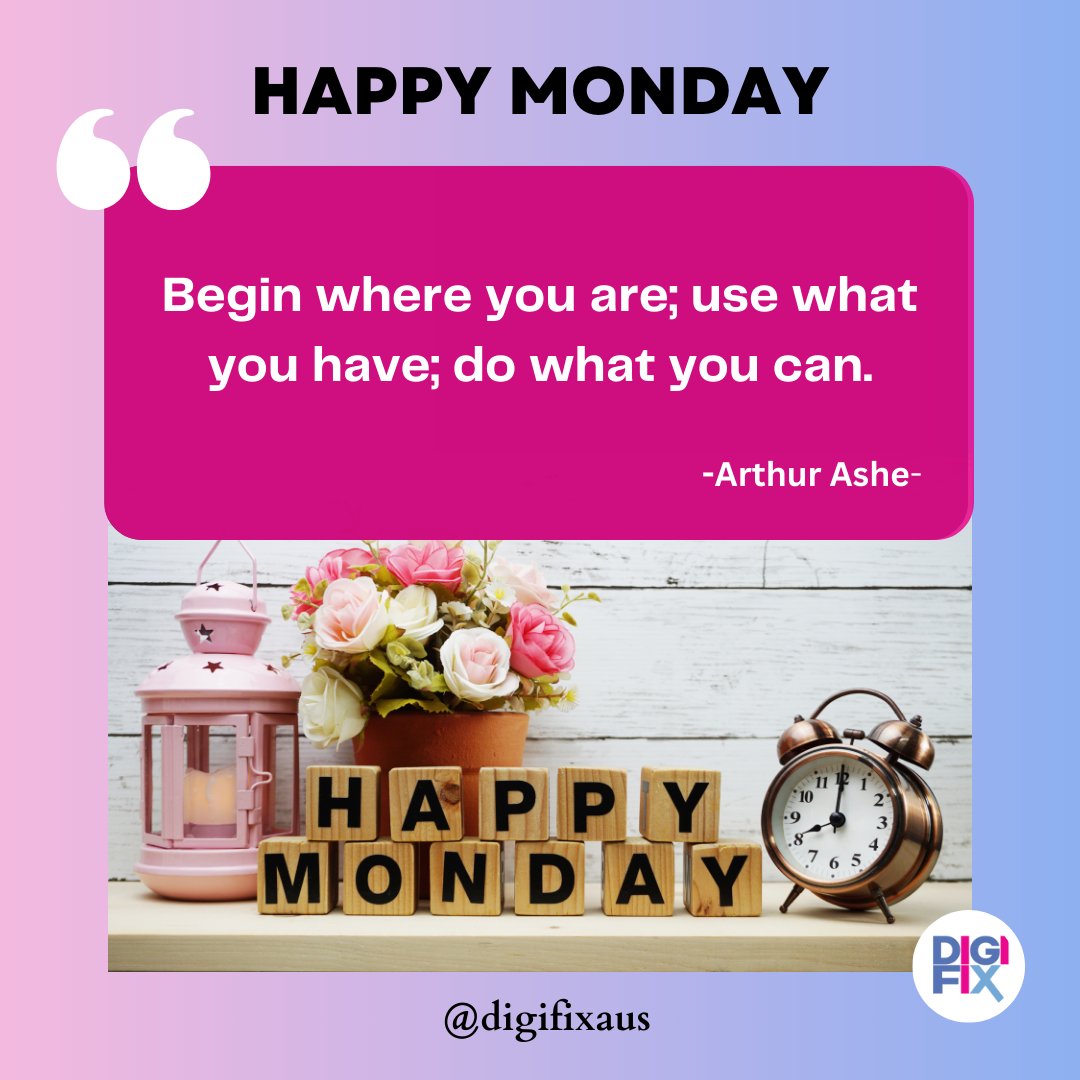 Motivation to start the week 🌻 #marketingdigital #digitalmarketer #SocialMediaMarketing #DigitalSuccess #DigitalAdvertising #OnlinePresence #Australia #salesfunnel #leadgeneration #DigiFix #monday